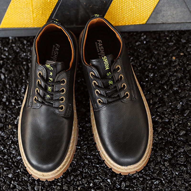 New style men's business casual shoes with fleece overalls and low-top warm shoes