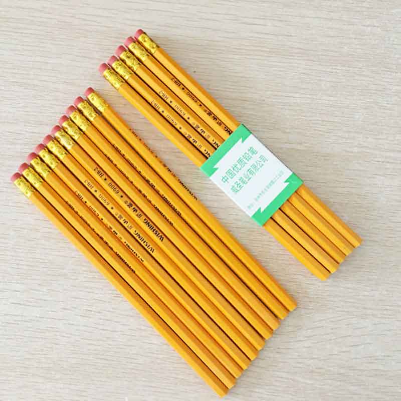 Creative stationery with rubber HB pencil log pupil pencil children prize