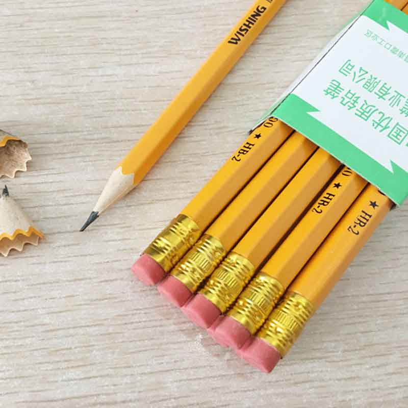Creative stationery with rubber HB pencil log pupil pencil children prize