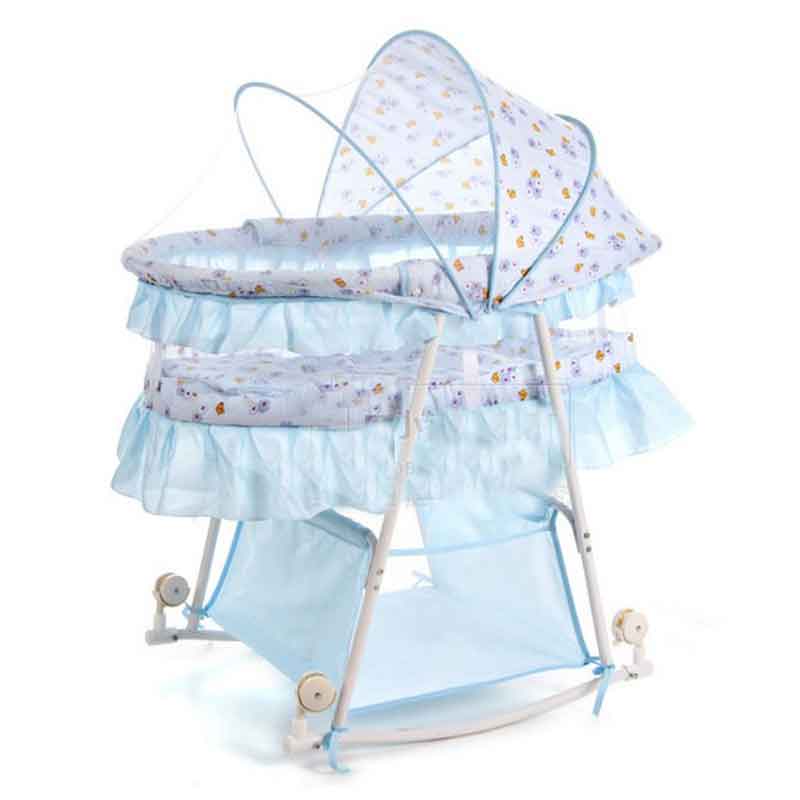 Baby and child bed playbed BB bed with sundry basket cart cradle rocking bed