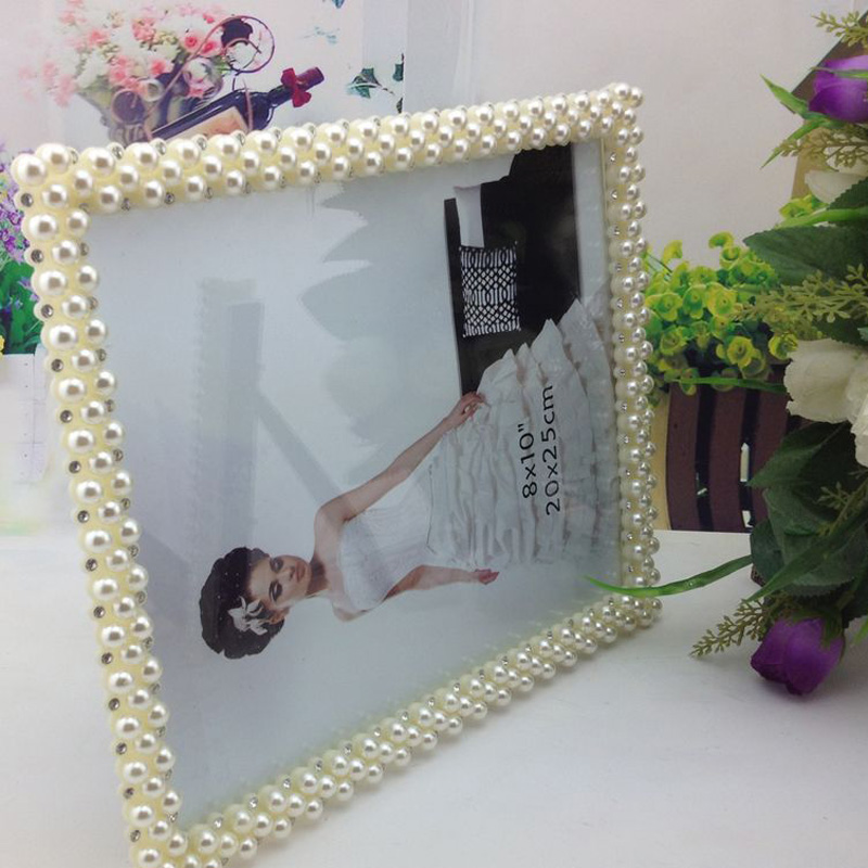 Creative white pearl resin 3 photo frame 6/7/8/10/12/a4 photo frame
