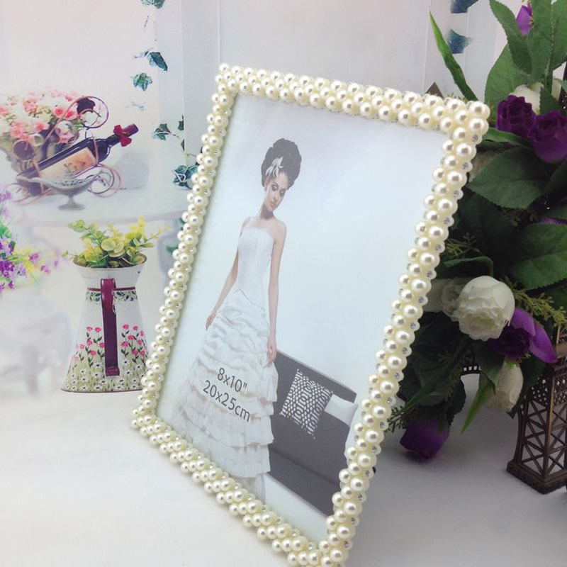 Creative white pearl resin 3 photo frame 6/7/8/10/12/a4 photo frame