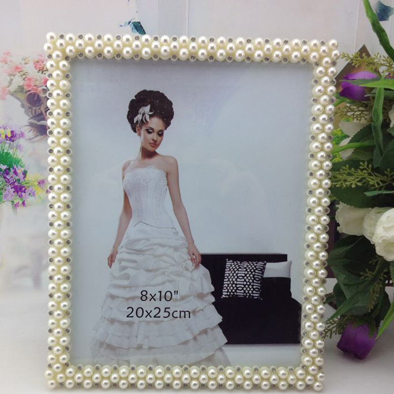 Creative white pearl resin 3 photo frame 6/7/8/10/12/a4 photo frame