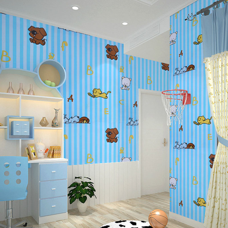 PVC self-adhesive wallpaper cartoon bedroom children room boys and girls wallpaper
