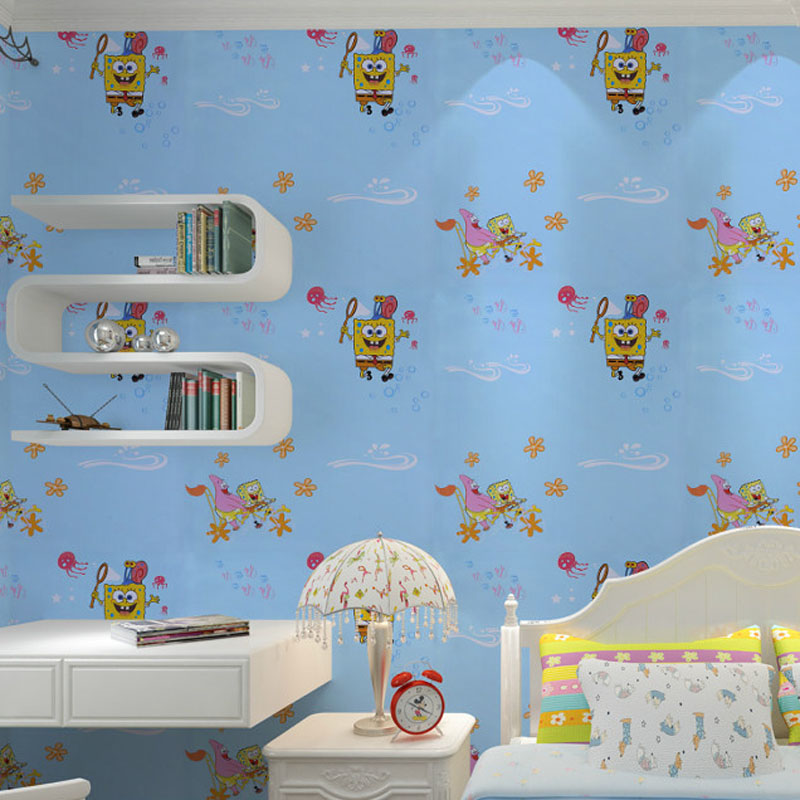 PVC self-adhesive wallpaper cartoon bedroom children room boys and girls wallpaper