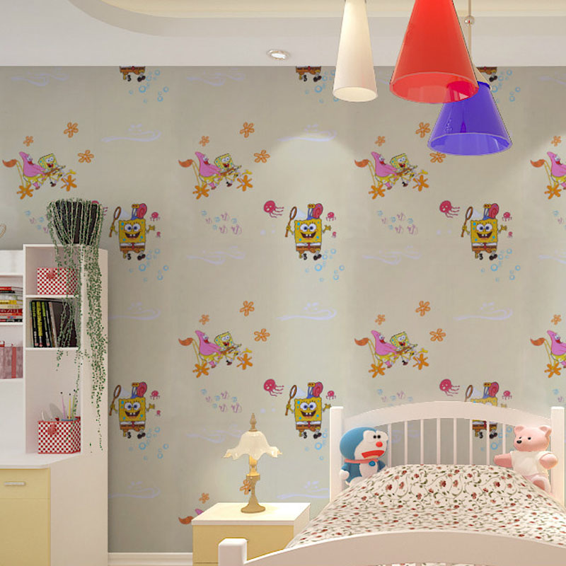 PVC self-adhesive wallpaper cartoon bedroom children room boys and girls wallpaper