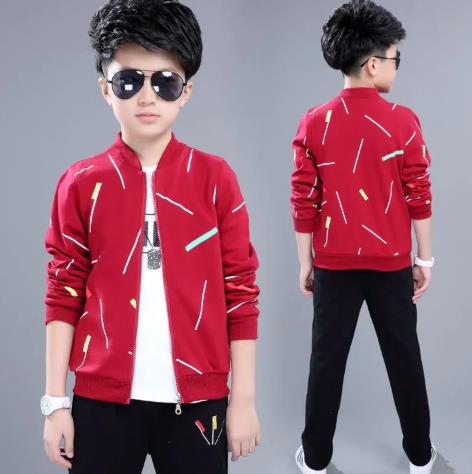 Spring and Autumn wear sports suit, Korean version of the handsome boy&apos;s hoodie suit