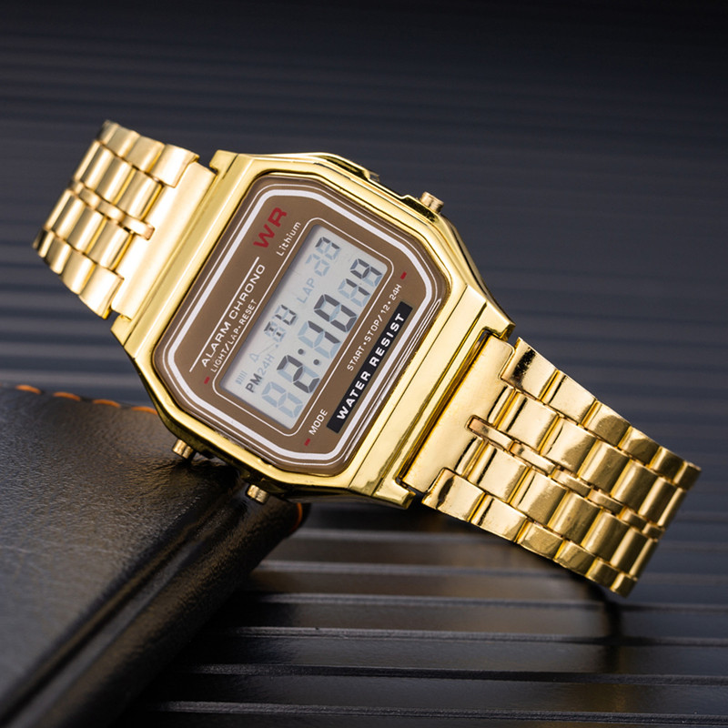 Watches Men Watch Men Fashion Waterproof Electronic Watch with Metal Watchband Watches For Men