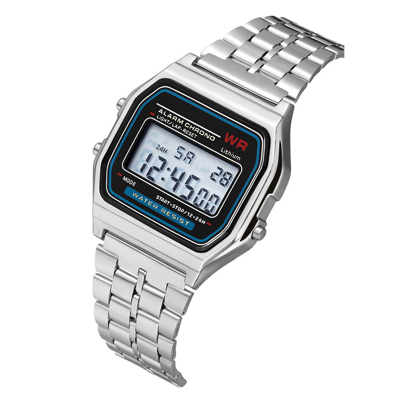 Watches Men Watch Men Fashion Waterproof Electronic Watch with Metal Watchband Watches For Men