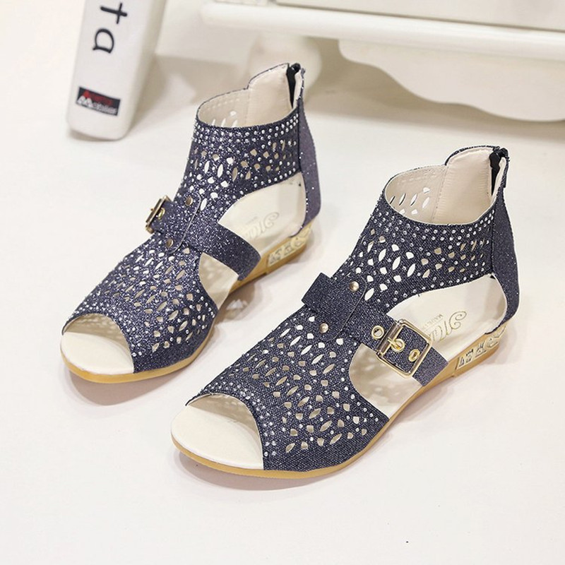 Sandals Women Sandals Ladies Open Toe Ankle Boots Sandal Woman Crystal Sandalias Bling Wedges Shoes