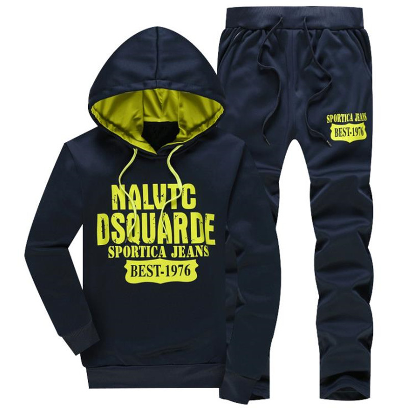 Suits Men Leisure Sports Suits Two Pieces Suit(Clothes + trousers) Of Hoodie Suit Clothes Men