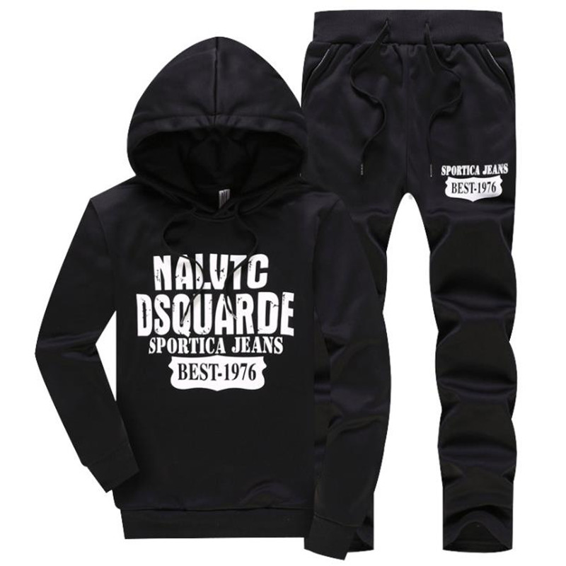 Suits Men Leisure Sports Suits Two Pieces Suit(Clothes + trousers) Of Hoodie Suit Clothes Men