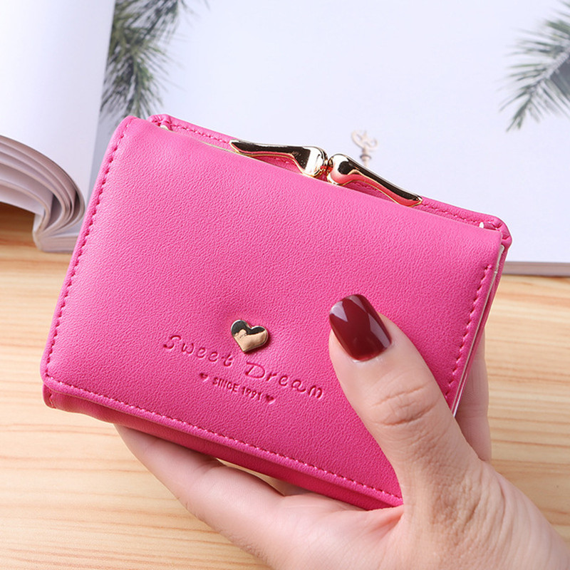 Handbags Ladies Leather Clutch Bifold Short Wallet Card Holder Purse Handbags Women Wallets Ladies