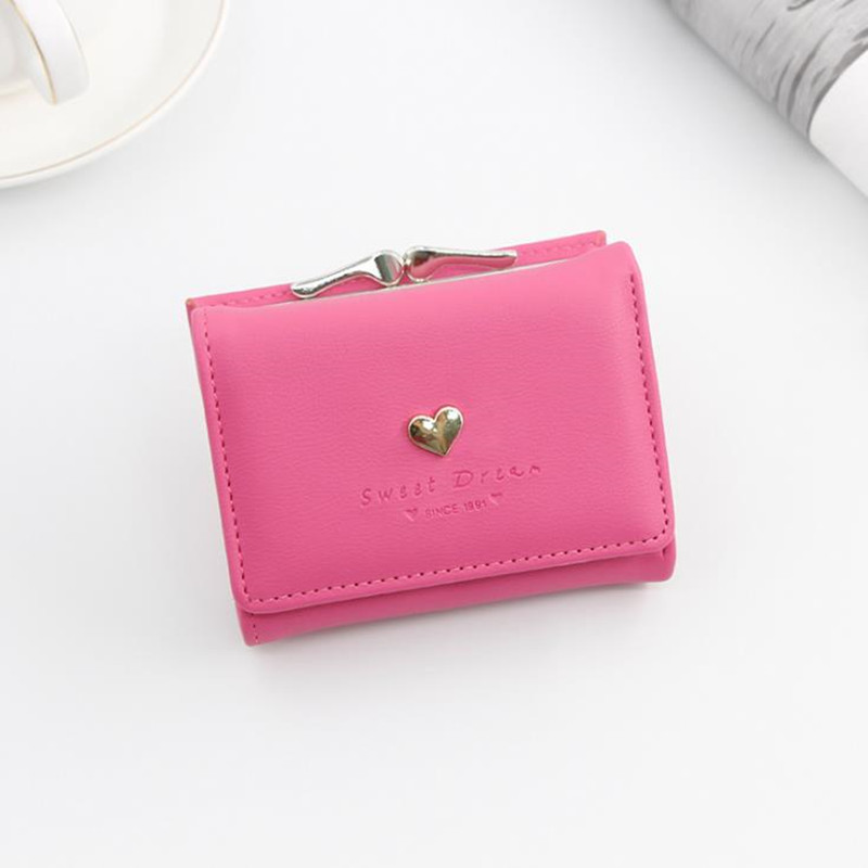 Handbags Ladies Leather Clutch Bifold Short Wallet Card Holder Purse Handbags Women Wallets Ladies