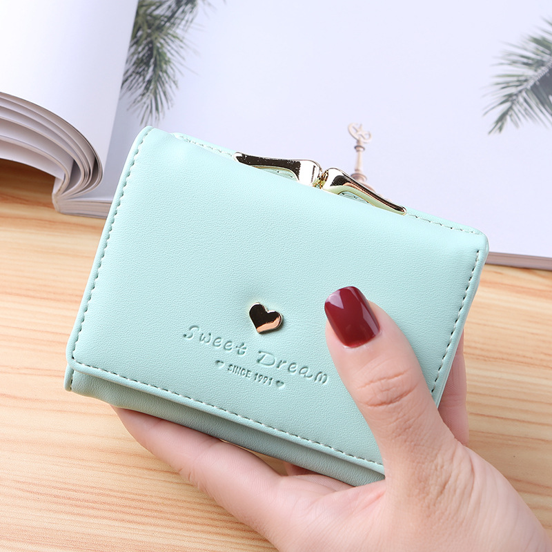 Handbags Ladies Leather Clutch Bifold Short Wallet Card Holder Purse Handbags Women Wallets Ladies