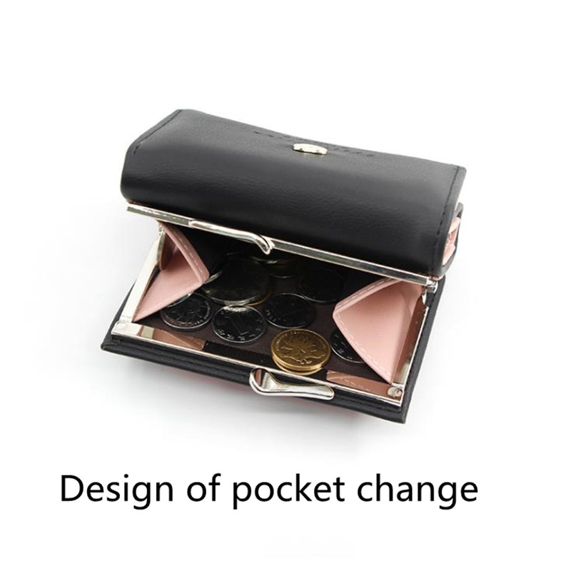 Handbags Ladies Leather Clutch Bifold Short Wallet Card Holder Purse Handbags Women Wallets Ladies