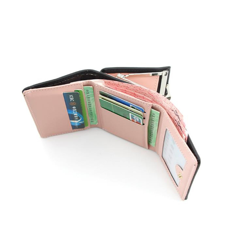 Handbags Ladies Leather Clutch Bifold Short Wallet Card Holder Purse Handbags Women Wallets Ladies