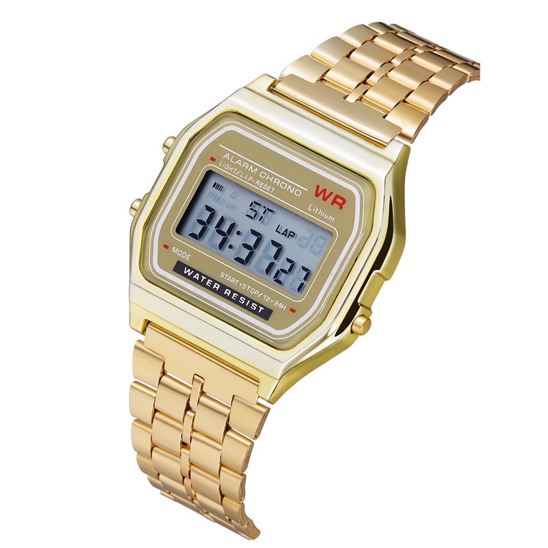 Watches Men Watch Men Fashion Waterproof Electronic Watch with Metal Watchband Watches For Men