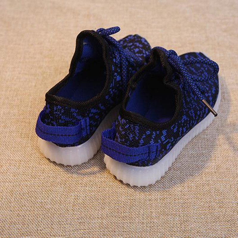 Children&apos;s LED Lighting Shoes Girls Shoes Boys&apos; Shoes Casual Coconut Shoes Knitting Children&apos;s Shoes