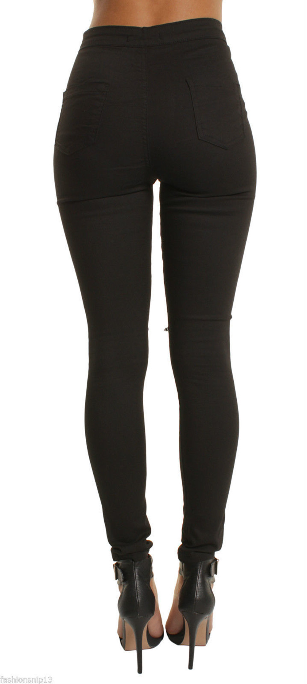Trousers Women Trousers Ladies Elastic Jeans Women Show Thin Knees Pants With Holes Trousers