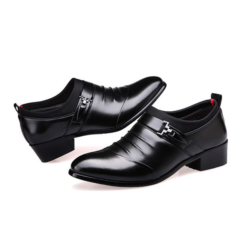 Shoes Men&apos;s Shoes Formal Business Casual Men&apos;s Leather Shoes British Fashion Pointed Leather Shoes