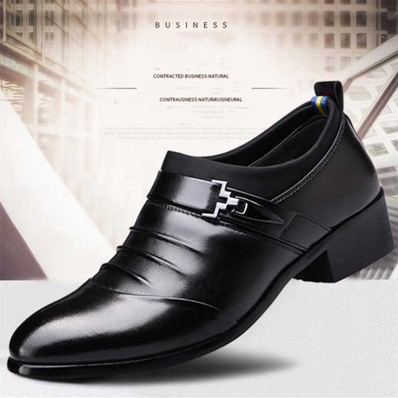 Shoes Men&apos;s Shoes Formal Business Casual Men&apos;s Leather Shoes British Fashion Pointed Leather Shoes