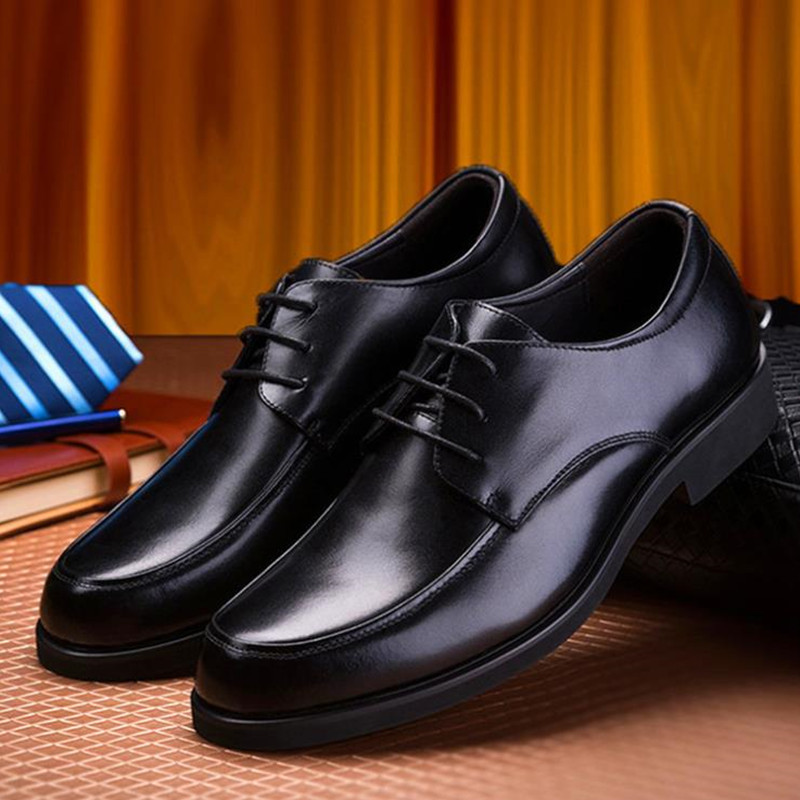 Shoes Men&apos;s Shoes Formal Men&apos;s Business Leather Shoes Round Casual Dress Shoes Work Shoes