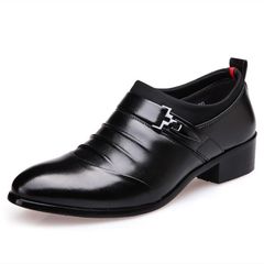 Shoes Men's Shoes Official Shoes Casual Leather Shoes Men's Pointed Toe Shoes For Men Mens Shoes Black 44 pu