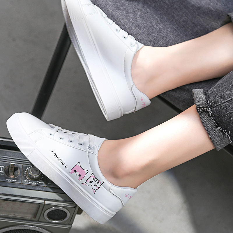 Spring summer breathable women&apos;s shoe white shoes female students white shoes casual single shoes