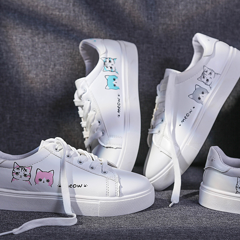 Spring summer breathable women&apos;s shoe white shoes female students white shoes casual single shoes