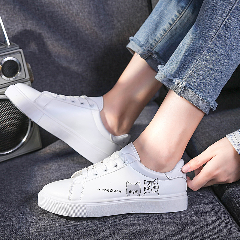 Spring summer breathable women&apos;s shoe white shoes female students white shoes casual single shoes