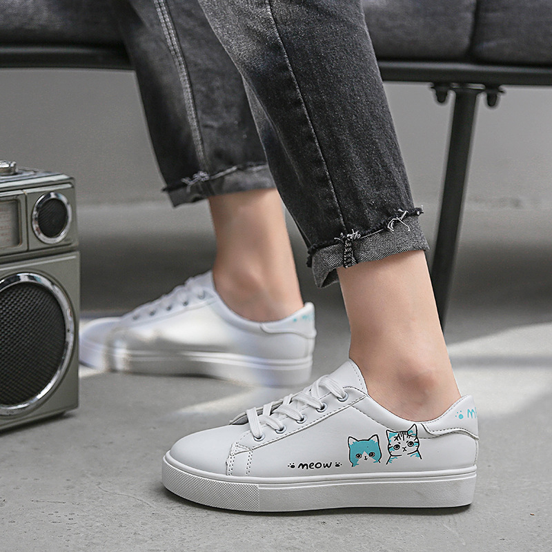 Spring summer breathable women&apos;s shoe white shoes female students white shoes casual single shoes