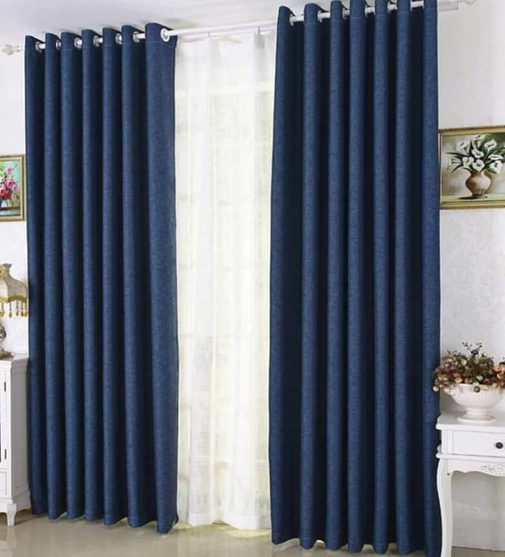 Elegant Home Window/Door Curtains (300cm by 220cm) Plus Free Sheer (200cm by 220cm)