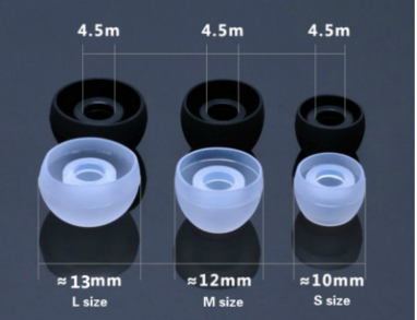3 Pairs Silicone Replacement Ear Buds Tips Ear pads Covers For Most In-ear Earphone (S/M/L Size)