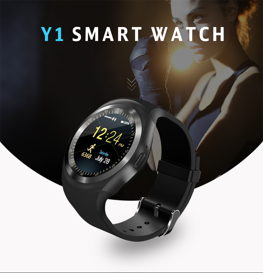 Y1 Smart Watch Touchscreen With Bluetooth Music Player SIM TF Slot Pedometer Sport for Android Ios