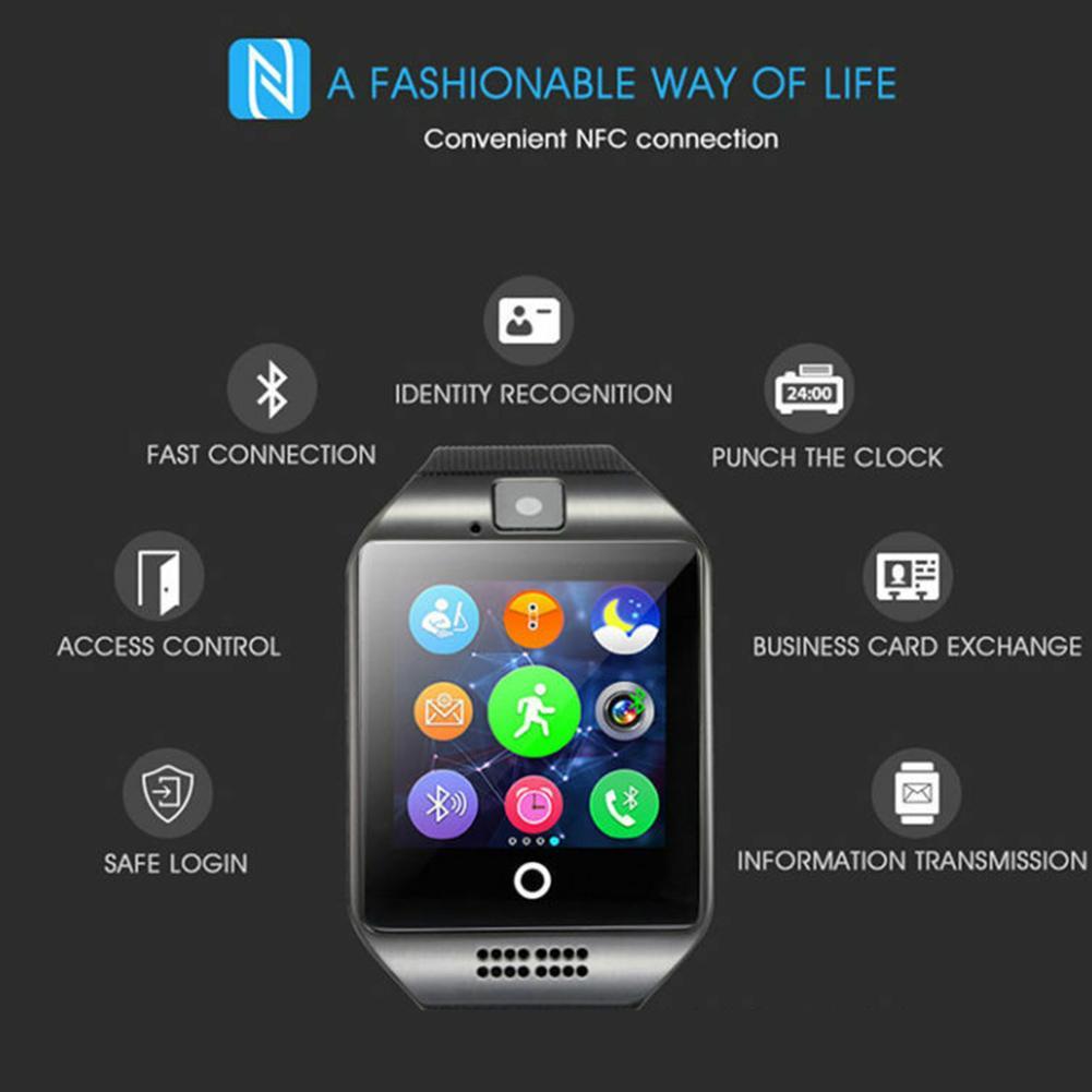 Q18 Bluetooth Smart Watch Cam Twitter Facebook Whatsapp Sync Sports Support SIM Card For IOS Android
