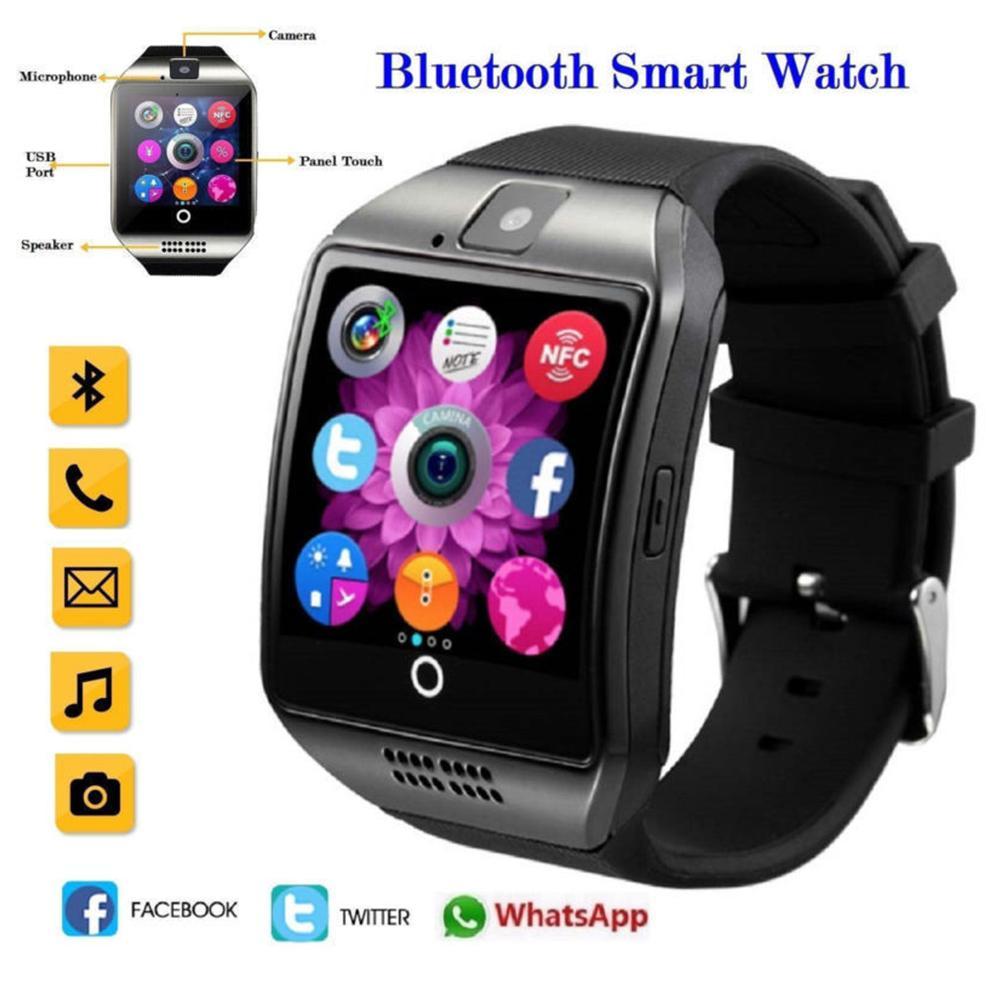 Q18 Bluetooth Smart Watch Cam Twitter Facebook Whatsapp Sync Sports Support SIM Card For IOS Android