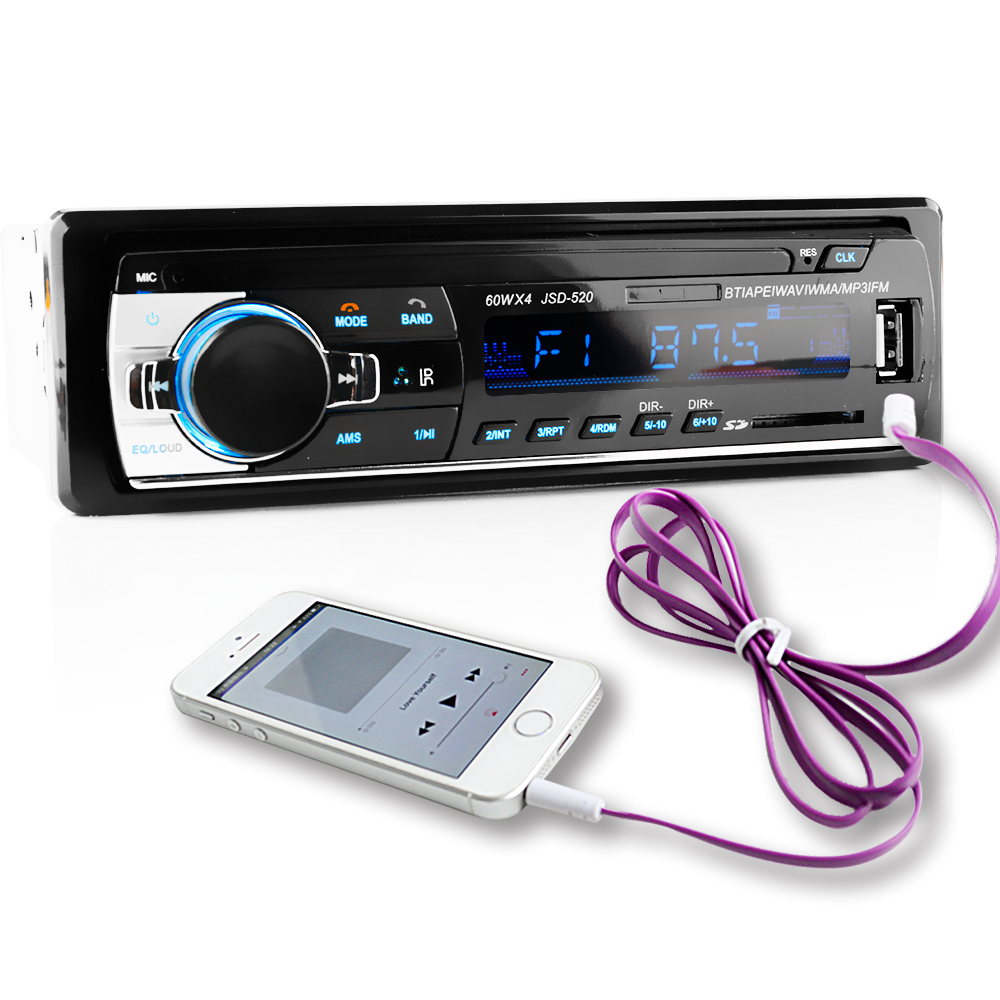 Car Radio Stereo Player Digital Bluetooth MP3 Player 60Wx4 FM Radio  Audio Music USB/SD AUX