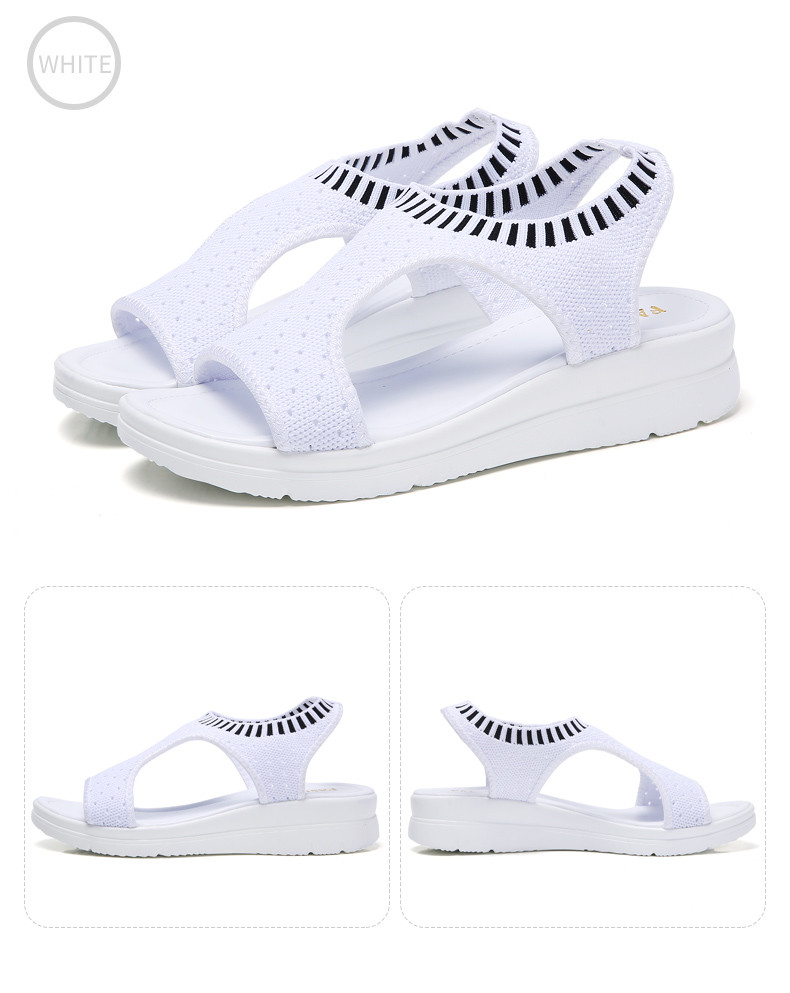 Women Sandals 2019 Female Shoes Woman Summer Wedge Comfortable Sandals Ladies Slip-on Flat Sandals