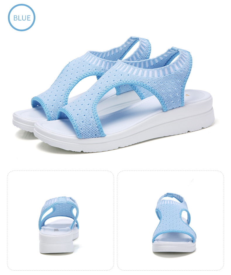 Women Sandals 2019 Female Shoes Woman Summer Wedge Comfortable Sandals Ladies Slip-on Flat Sandals