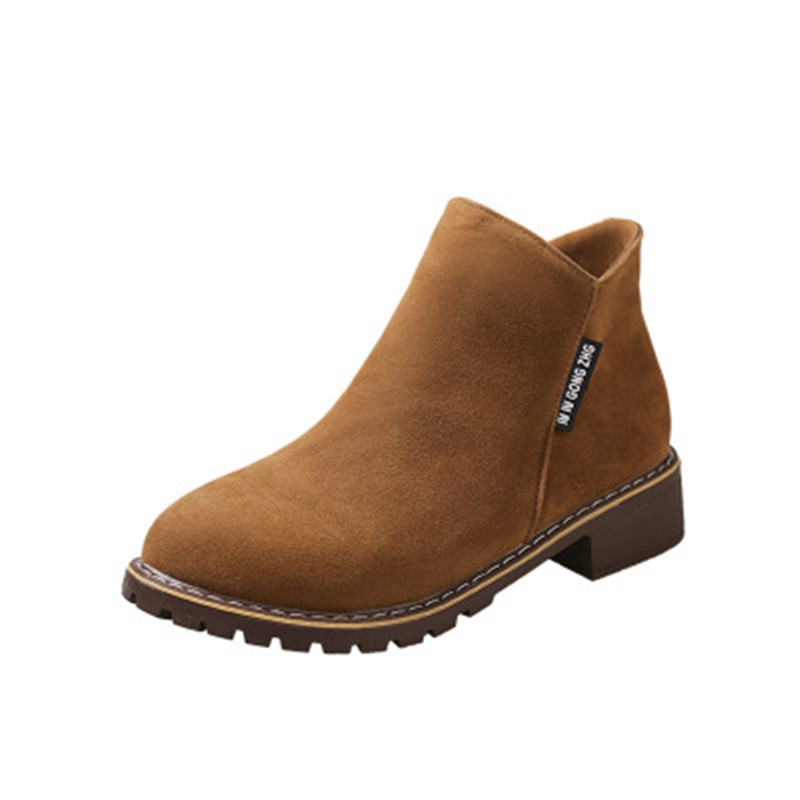 Women Ankle Boots Short Martin Boots Chunky Heels Boots Female Fashion Shoes