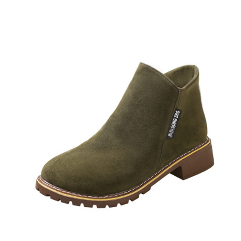 Women Ankle Boots Short Martin Boots Chunky Heels Boots Female Fashion Shoes