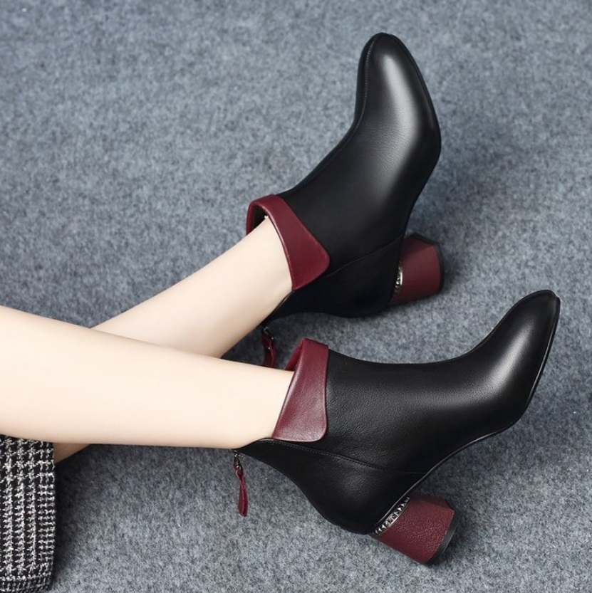 Women&apos;s Shoes Short Boots Thick With Wild Fashion Martin Boots