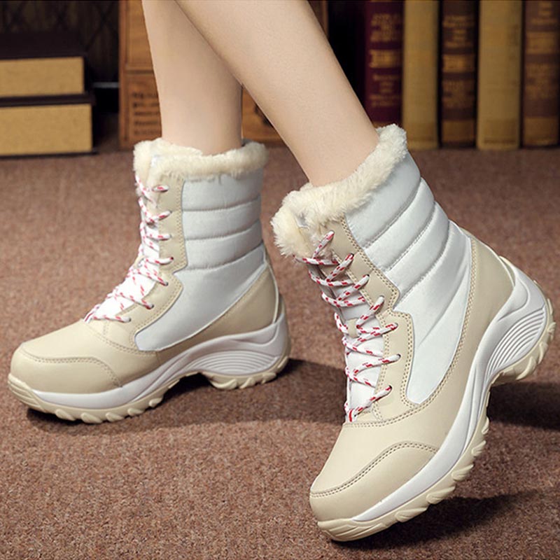 Winter Plus Velvet High-top Women&apos;s Shoes Students Waterproof Boots