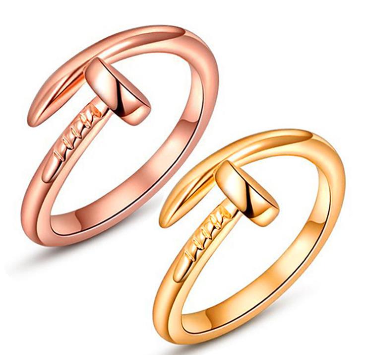 Screw ring female nail ring silver ornaments from the stars of your same style ring