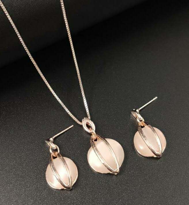 Alloy jewelry set opal necklace earring set