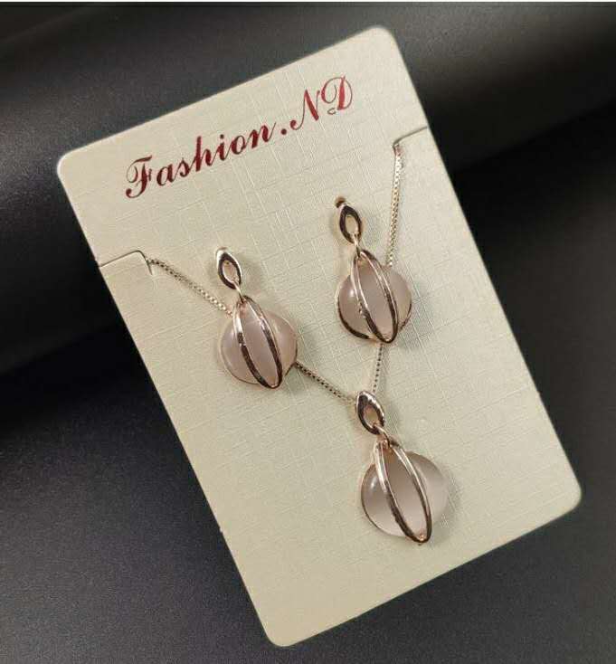Alloy jewelry set opal necklace earring set