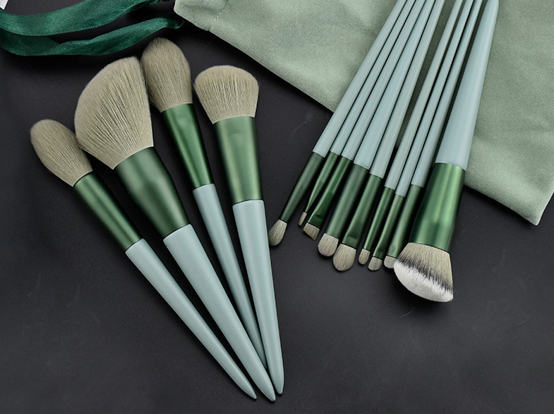 13 fix makeup brush set quick-drying soft hair filamentary plus matcha powder blush brush beauty