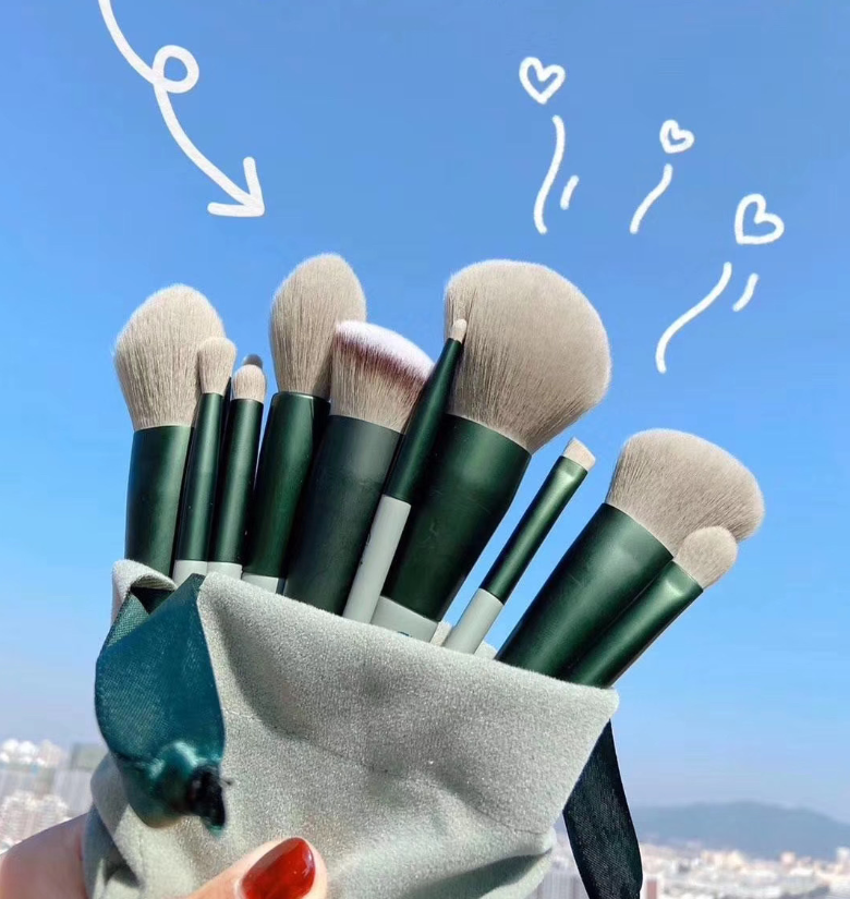 13 fix makeup brush set quick-drying soft hair filamentary plus matcha powder blush brush beauty
