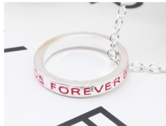 Good friend three-piece set ring necklace good bestie good sister pendant pendant decoration